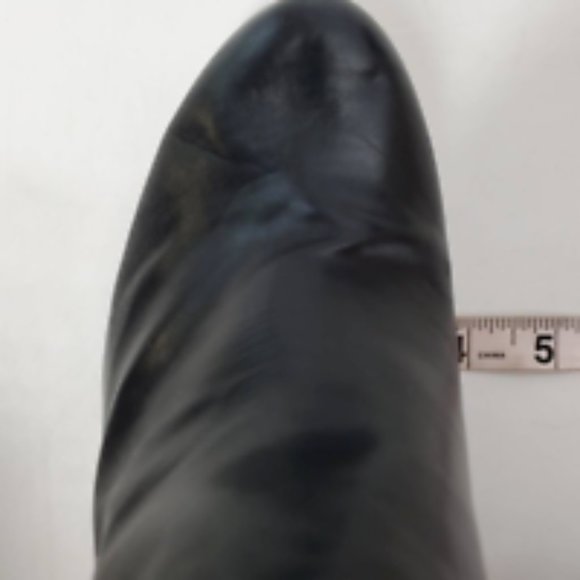 Express Womens Ankle Boots Booties Black Block Heels Studded Side Zipper 10 - Picture 6 of 10